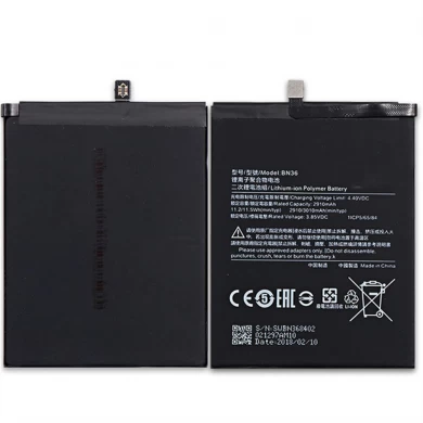 Prix usine en gros 3010MAH BN36 Batterie de téléphone portable pour xiaomi mi 6x mi A2