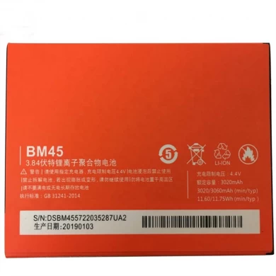Batterie de téléphone portable de 3020MAH BM45 BM45 BM45 Note 2