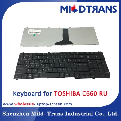 RU teclado portátil para Toshiba C660
