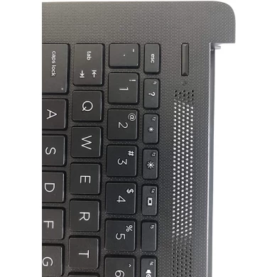 Replacement for HP 14-cm 14T-cm 14Z-cm 14-CK 14-ck 14-cm 14-dg 14q-cs 14q-cy Laptop Upper Case Palmrest Keyboard Assembly Part L23239-001 6070B1306301 Top Cover Black