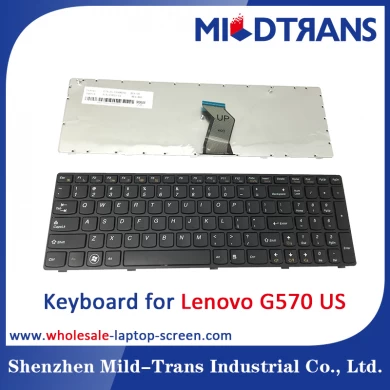 Teclado do portátil dos e.u. para Lenovo G570