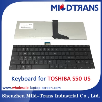 Teclado del ordenador portátil de los e.e.u.u. para Toshiba S50