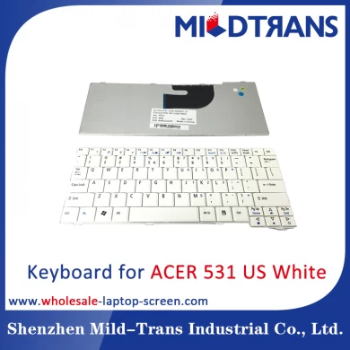 US White Laptop Keyboard für Acer 531