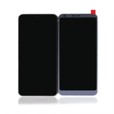 Exibição por atacado para LG G6 LCD Touch Screen Telefone Montagem Digitalizador com Quadro Preto / Branco