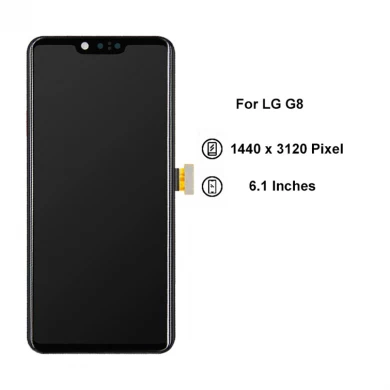 Toptan LCD Ekran Dokunmatik Ekran Digitizer Meclisi için LG G8 Thinq Telefon LCD Çerçeve Ile