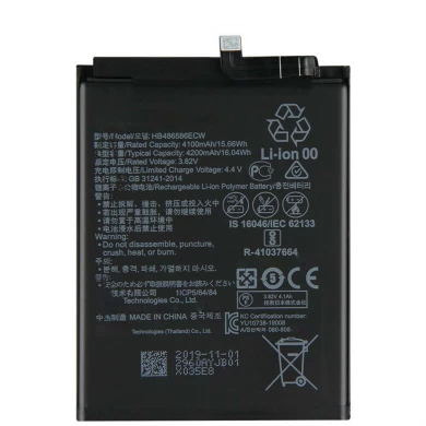 Batteria del telefono cellulare all'ingrosso per Huawei Nova 6 sostituzione 4200mAh HB486586CW
