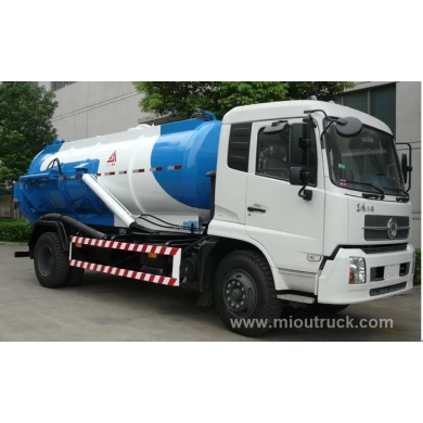 2016 nuevos fabricantes de aguas residuales de vacío de succión camión cisterna china Dongfeng 10000L