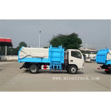 4 - 5 tons self-loading garbage truck hanging buckets with compressed garbage truck