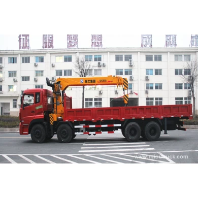 แบรนด์ใหม่ Dongfeng 16ton 8x4 รถบรรทุกบูมแบบแขนสไลด์รถบรรทุกติดเครนติดมีเครนมือสอง