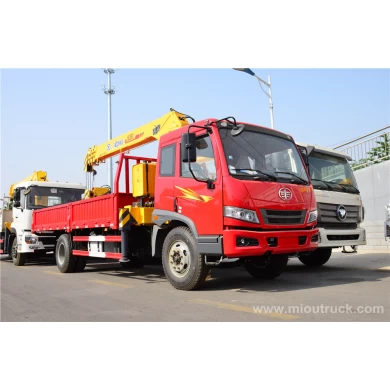 China FAW new 4x2 8 ton truck mounted crane for sale
