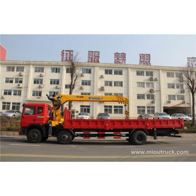 Dongfeng 6x2 trak dipasang kren 12tons trak dengan pengeluar china kren