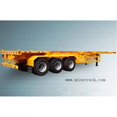 Dongfeng brand 3 axle 40ft flatbed container semi trailer