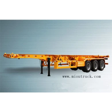 Dongfeng brand 3 axle 40ft flatbed container semi trailer