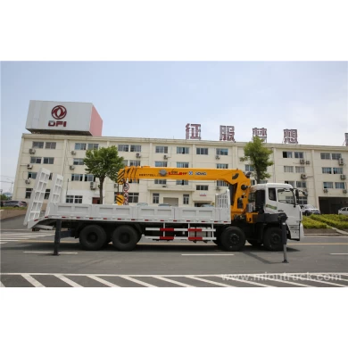 Dongfeng tianland 8 X 4 lori kren lurus dengan tangga dipasang kren di China