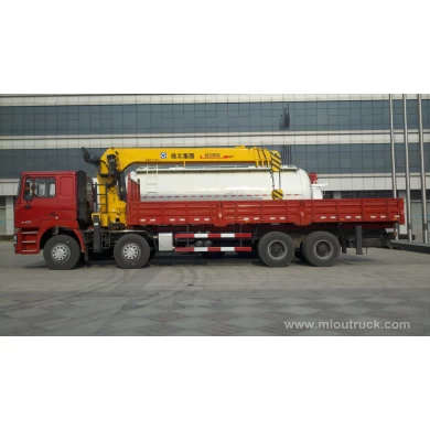 Shacman 8x4 srtaight arm cargo truck mounted crane china supplier for sale
