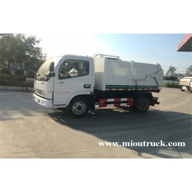 dongfeng 4x2 small garbage truck with 5 CBM vulume capacity for sale