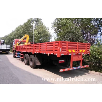 dongfeng 6x4 folding type truck with crane 10ton