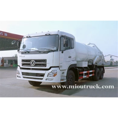 dongfeng kinland 6x4 drive type 16m³ volume capacity sewage suction truck for sale