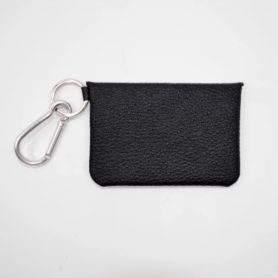 黑色皮革零钱包-Dollaro皮革零钱包-小巧的硬币袋