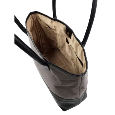 Sacolas de lona personalizada-sacolas das mulheres fornecedor sacola de lona-couro personalizada