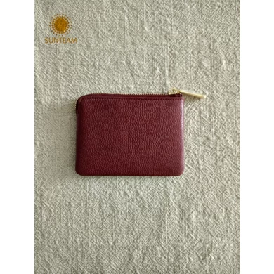 Fashionable RFID Woman's Genuine Leather Factory, Leather Pouch Manufacturer