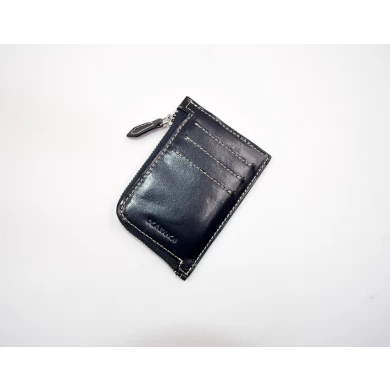 Carteira de suporte de cartão de couro de carteira de couro de couro genuíno