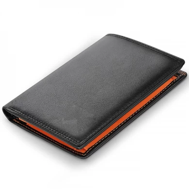Portefeuille de portefeuille pour hommes en cuir authentique pour le portefeuille en cuir de qualité élevée des hommes