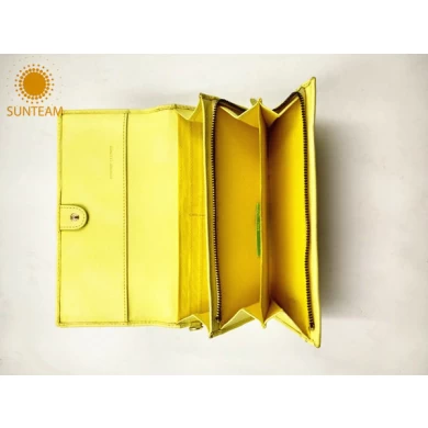 High quality geunine leather long wallet,famous genuine Leather wallet ,Oem women wallet supplier