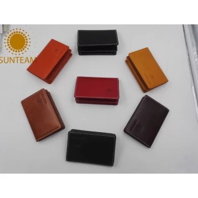 High quality geunine leather wallet，genuine leather woman wallet china，latest styles fashion card hoders