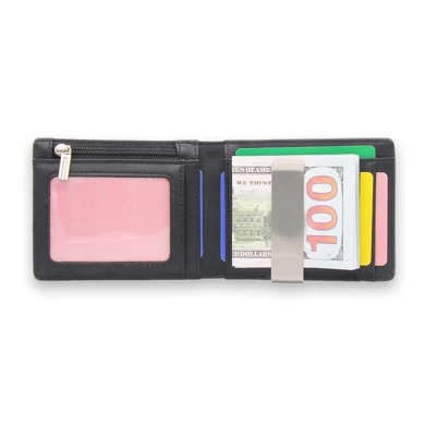남성용 지갑을위한 고품질의 남성 지갑 가죽 지갑 지갑 지갑 RFID 차단