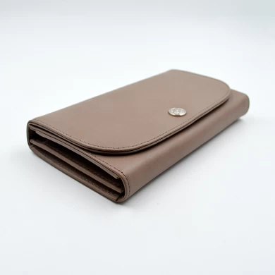 Large Leather Wallet-Bifold lutch wallet supplier -Top Grain Leather Wallet for woman