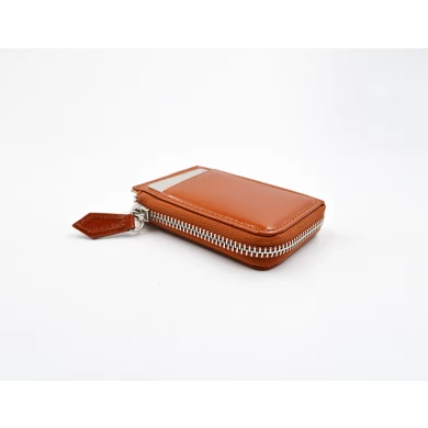 Latest leather card holder-Zipper Coin purse card case-Leather wholesale zipper card holder