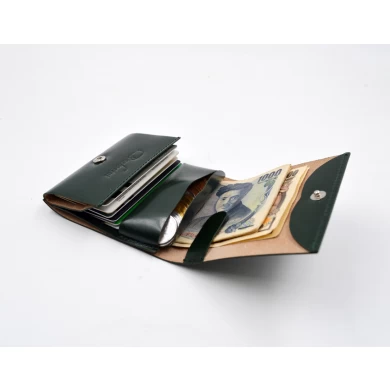 Leather Slim Lady Wallet-Woman Simple Wallet-Full Grain Lady Purase