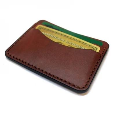 Support de carte en cuir fournisseur de cartes de crédit en cuir carte-cowhide carte carte pour hommes