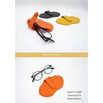 Pochette de lunettes en cuir-Housse de lunettes en cuir-Couverture de lunettes portable