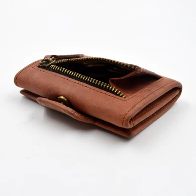 Herren schlanker Brieftaschen -Bifold -Kreditkartenhalter für Männer -Top -Getreide Leder Brieftasche für Männer
