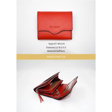 红色皮革钱包-女士钱包-女士钱包