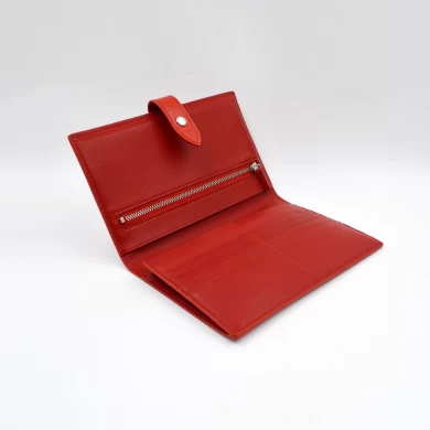 Portafoglio in pelle rossa-produttore di portafogli colorati-fornitore di portafogli in pelle da donna