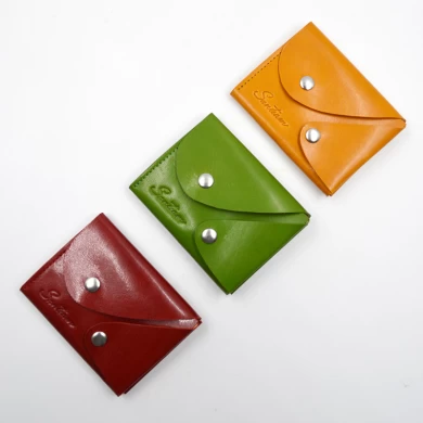 Support de carte de carte de crédit en cuir mince minimaliste en cuir pour hommes