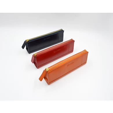Top Grain Leather Pen Case-Long Pen Case-lederen etui