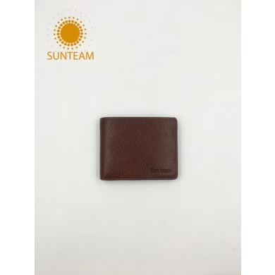 men's slim leather wallet, China leather wallet, slim RFID blocking genuine leather wallet