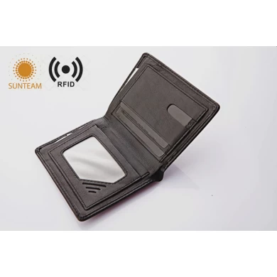 RFID mężczyźni skórzany portfel w Chinach, producent RFID Portfel skórzany męski, china RFID PU dostawców skórzany portfel