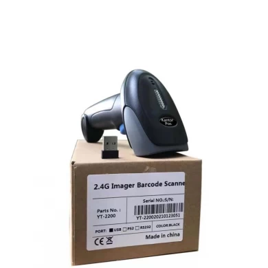 Scanner de código de barras inalámbrico 2D USB Dongle, dispositivo de código de barras inalámbrico de mano USB 2D