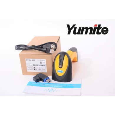 wireless CCD 433MHz barcode scanner with USB receiver hot-sale and low priece YT-1301