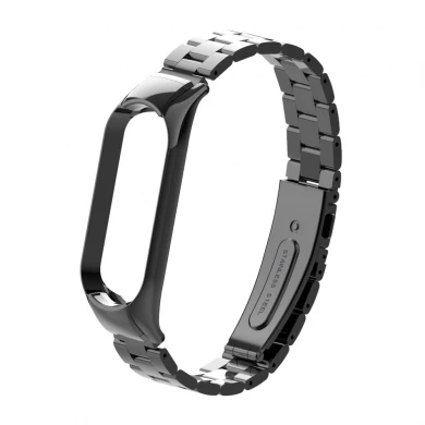 Cinturino in metallo in acciaio inossidabile a 3 collegamenti per cinturino di ricambio Xiaomi Mi band 5