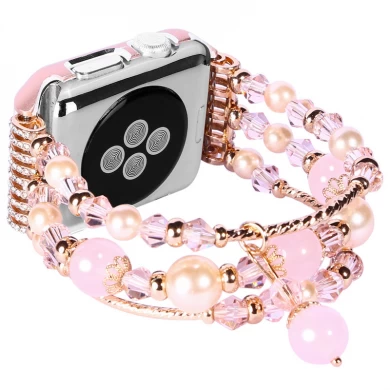 CBAW01 Luxury Apple Watch Bracelet With Glittering Rhinestone Metal iWatch Case
