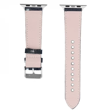 CBAW05 Apple Watch Strap Cowboy Pattern Leather Watch Band