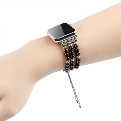CBAW08 Handgemachte Faux Perlen Perlen Uhr Armband mit Anhänger und Quaste