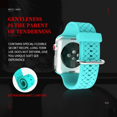 CBAW11 Gevlochten patroon Sport SOft siliconen horlogeband