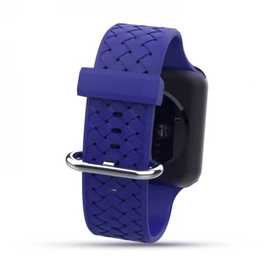 CBAW11 Cinturino orologio da polso in silicone intrecciato con motivo sportivo